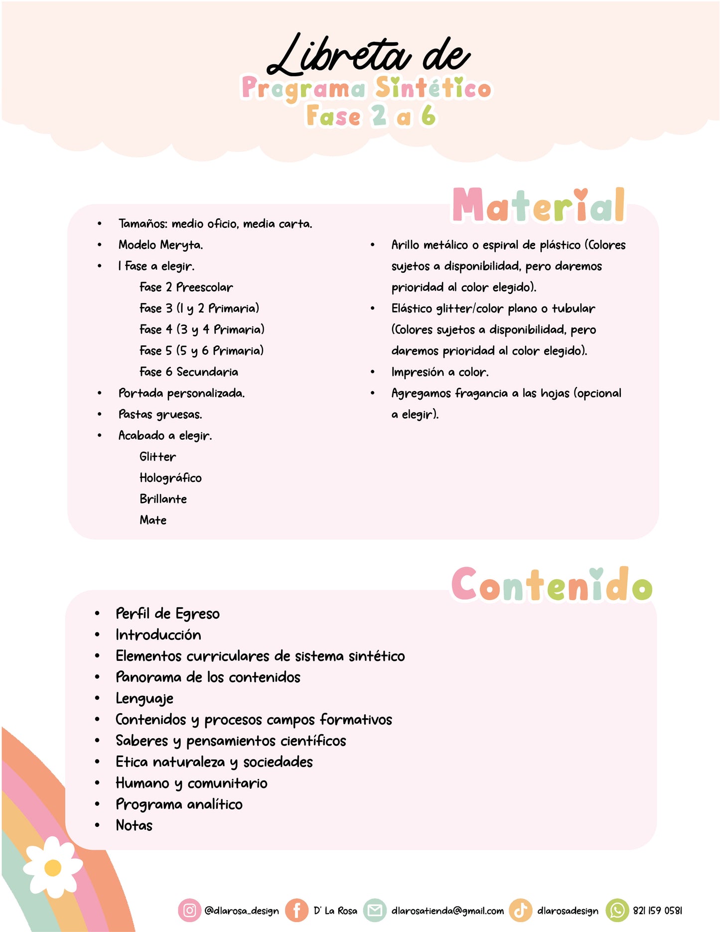 Libreta de programa sintético