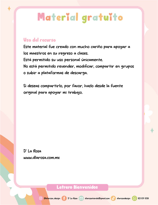 Letrero de Bienvenidos - Composition Notebook