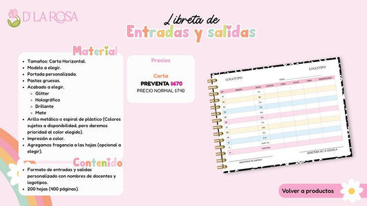 Libreta entradas y salidas