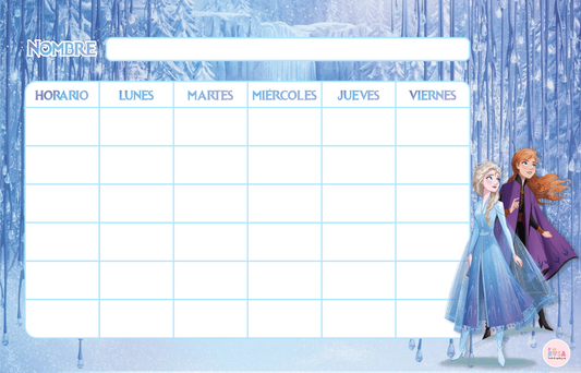 Horario de clase Frozen - Free
