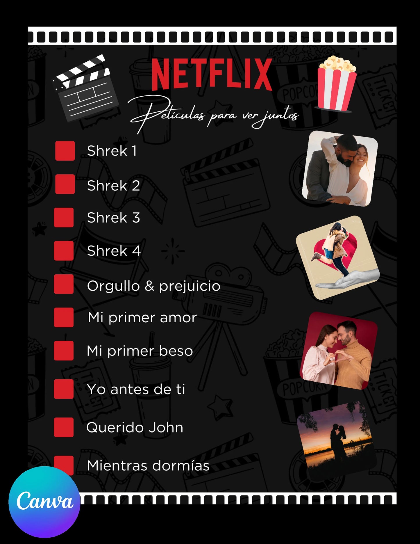 Plantilla canva NetflixPartyBox