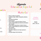 Agenda Educación Especial