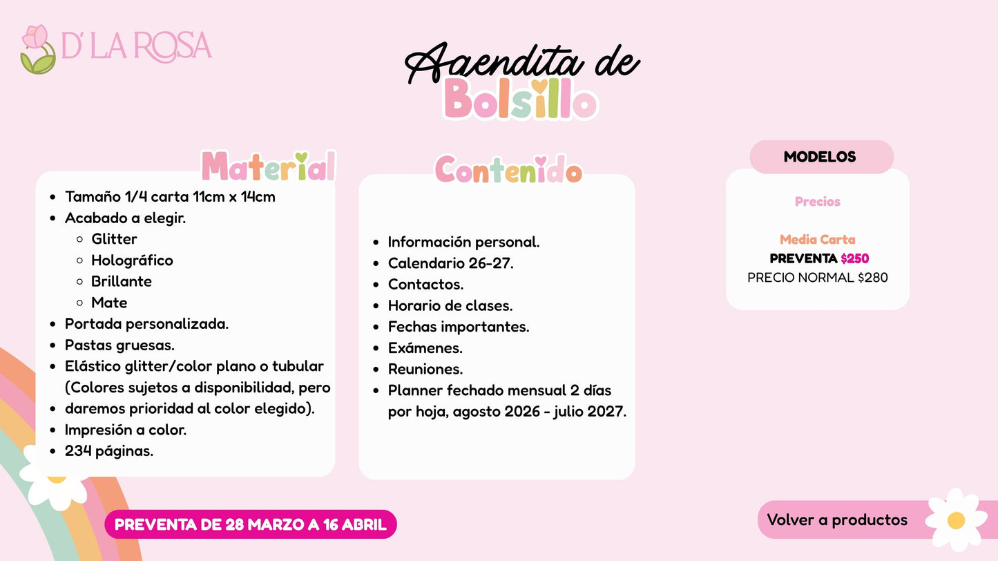 Agendita de bolsillo