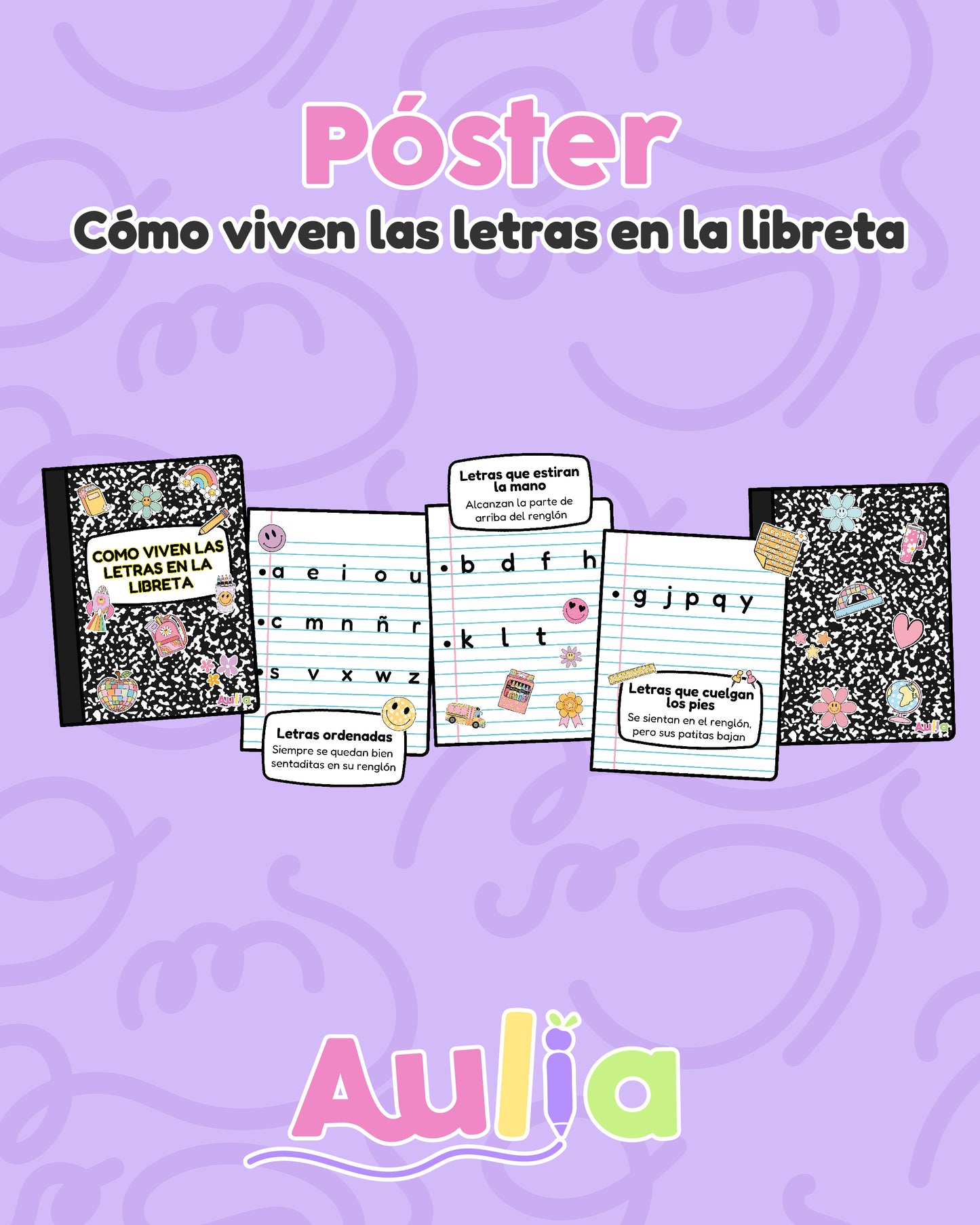 Poster: Cómo viven las letras en la libreta